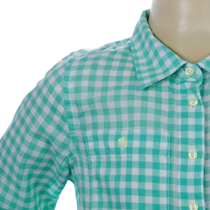 商品[二手商品] Ralph Lauren|Ralph Lauren White and Green Checked Long Sleeve Button-Down Cotton Shirt 6 Yrs,价格¥585,第5张图片详细描述