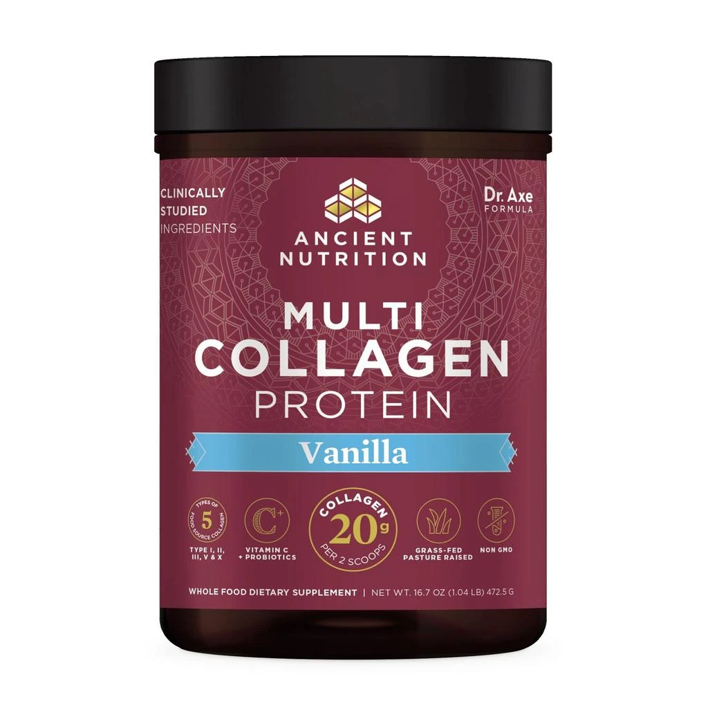 商品Ancient Nutrition|Multi Collagen Protein Summer ’23 Insert | Powder Vanilla (45 Servings),价格¥378,第1张图片