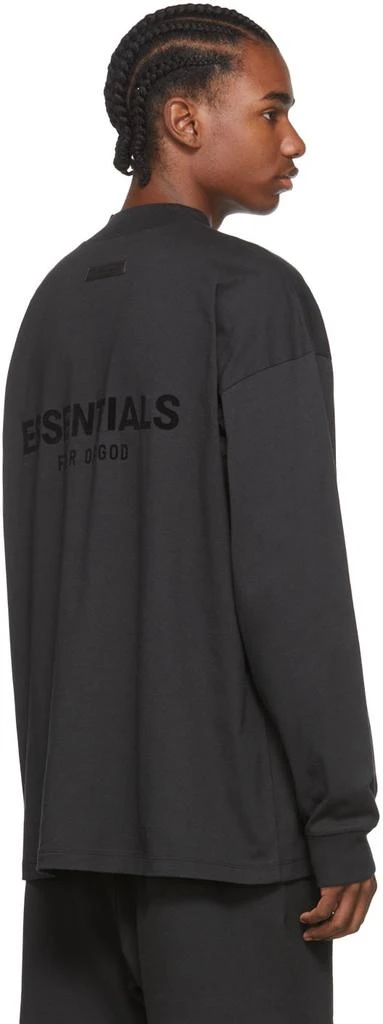商品Essentials| Essentials黑色纯棉长袖T恤 ,价格¥420,第3张图片详细描述