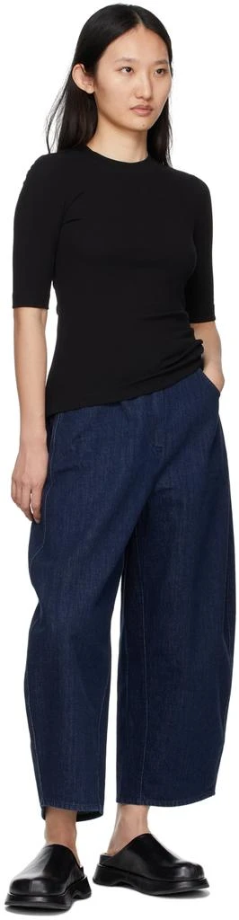 商品ROSETTA GETTY|Black Cotton T-Shirt,价格¥1028,第4张图片详细描述