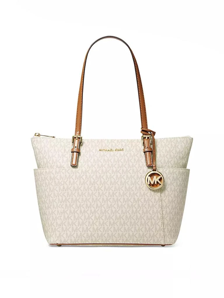 商品Michael Kors|Jet Set East/West Coated Canvas Top-Zip Tote,价格¥1191,第1张图片