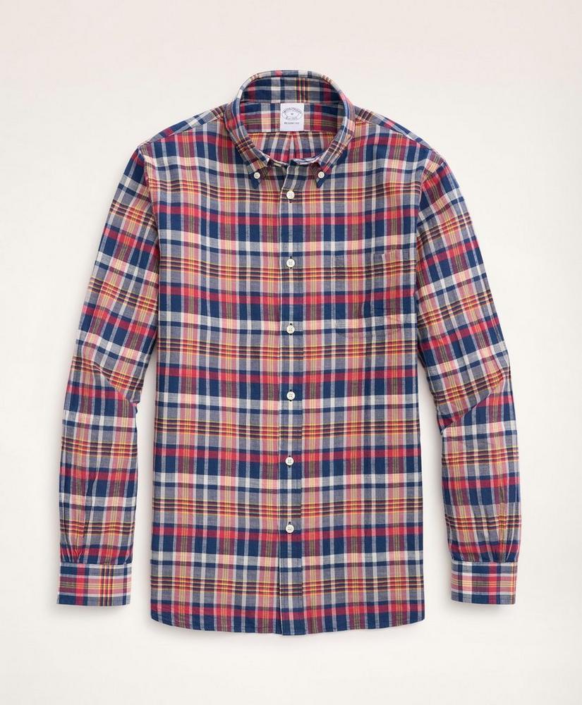 商品Brooks Brothers|Regent Regular-Fit Sport Shirt, Madras,价格¥368,第1张图片