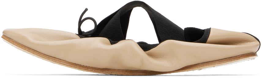 Beige & Black Gianna Ballerina Flats商品第3张图片规格展示