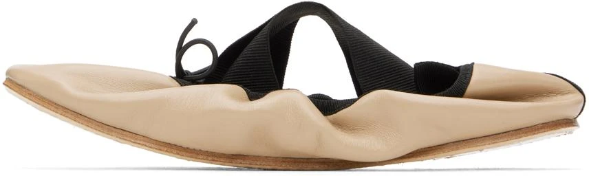 商品Repetto|Beige & Black Gianna Ballerina Flats,价格¥1421,第3张图片详细描述