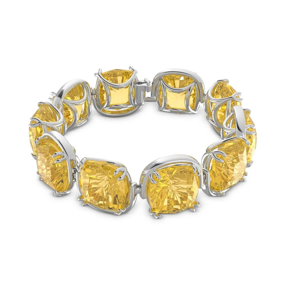 商品Swarovski|Silver-Tone Yellow Cushion-Cut Crystal Flex Bracelet,价格¥877,第1张图片