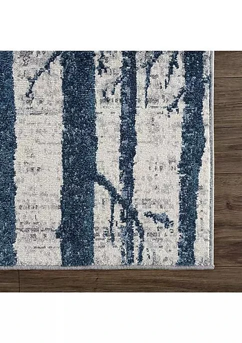 商品Abani Rugs|Rugs Mist Mis140a Blue Trees Area Rug 6 X 9,价格¥1080,第4张图片详细描述