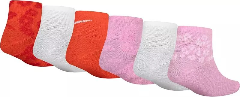 商品NIKE|Nike Girls' Your Move 6 Pack Ankle Socks,价格¥124,第2张图片详细描述