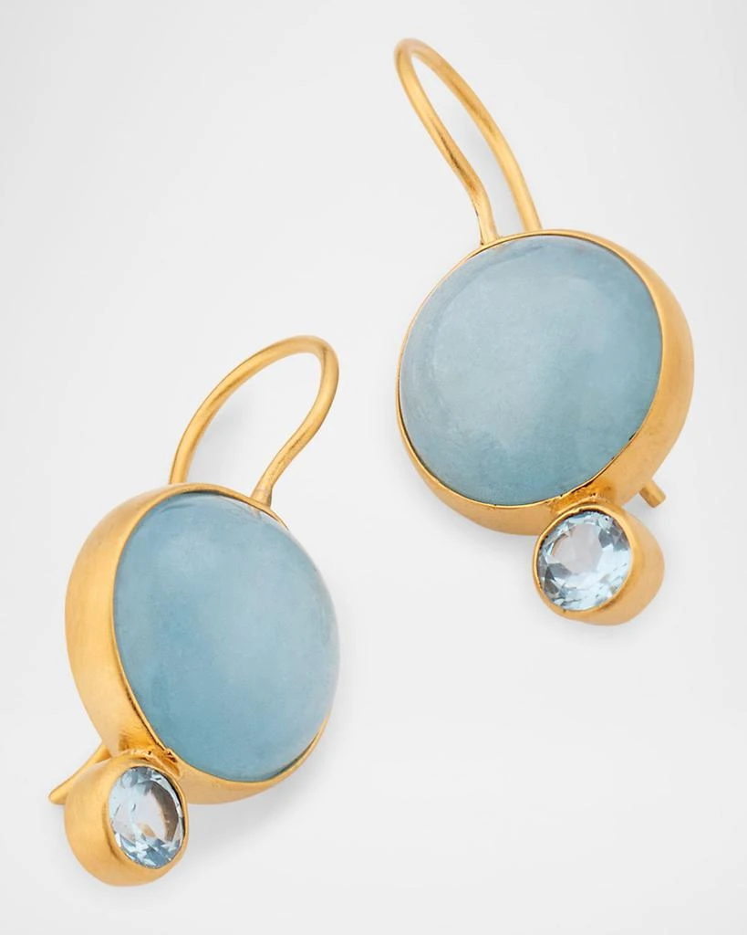 商品Dina Mackney|Aquamarine and Blue Topaz Drop Earrings,价格¥1684,第3张图片详细描述