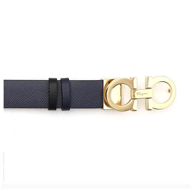 商品Salvatore Ferragamo|Salvatore Ferragamo 菲拉格慕 女士深蓝色皮革腰带 23-A565-674552,价格¥4151,第10张图片详细描述