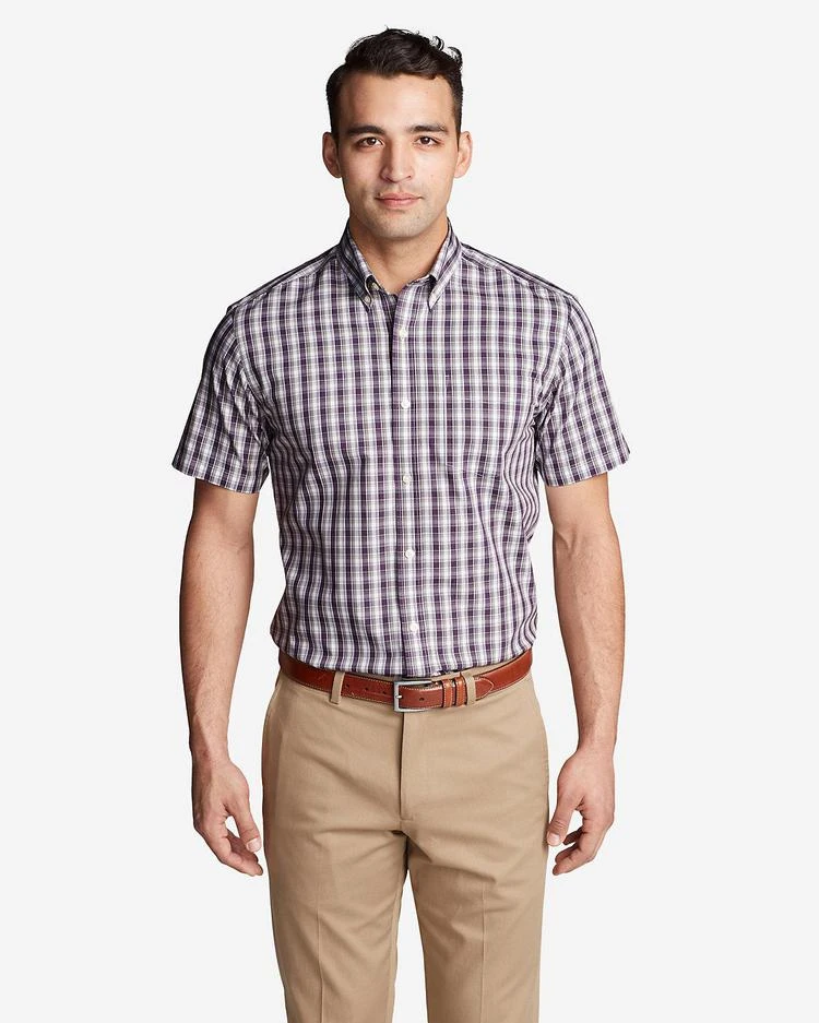 商品Eddie Bauer|Men&#39;s Wrinkle-Free Classic Pinpoint Oxford Short-Sleeve Shirt - Seasonal,价格¥298-¥484,第1张图片