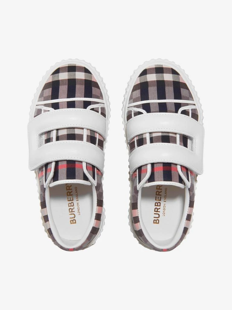 商品Burberry|Burberry Pink Girls Checkerboard Velcro Strap Trainers,价格¥2400,第1张图片