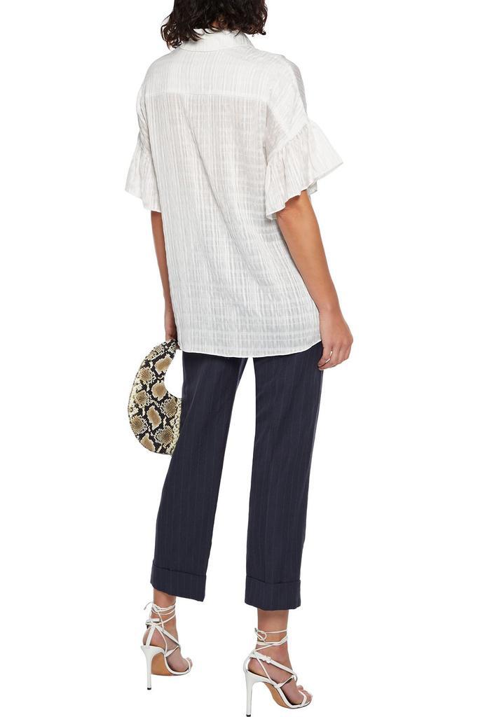 商品Alice + Olivia|Edyth ruffled crinkled-jacquard shirt,价格¥507,第5张图片详细描述