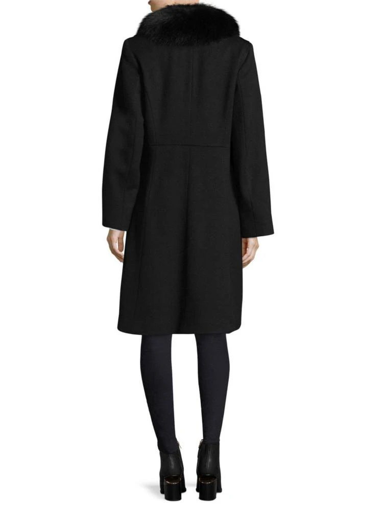 商品Sofia Cashmere|Fur-Trim Tuxedo Coat,价格¥8975,第2张图片详细描述