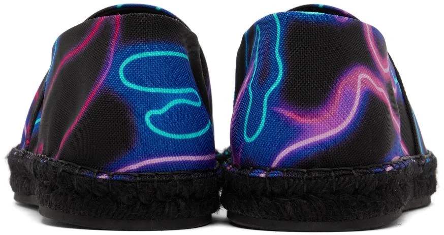 商品Valentino|Black & Multicolor Canvas VLTN Espadrilles,价格¥1830,第4张图片详细描述