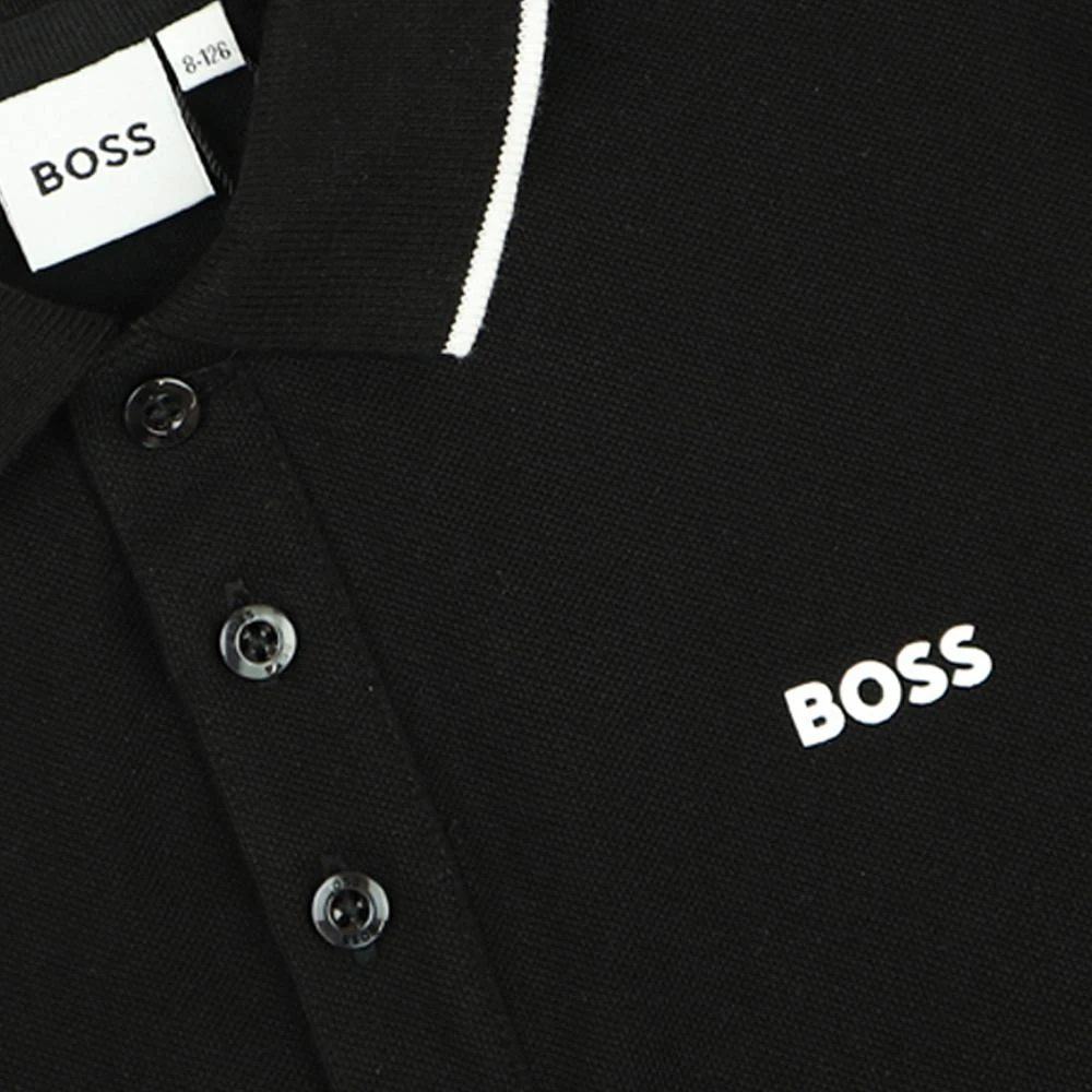 商品Hugo Boss|Contrast Trim Black Short Sleeve Polo Shirt,价格¥354,第2张图片详细描述