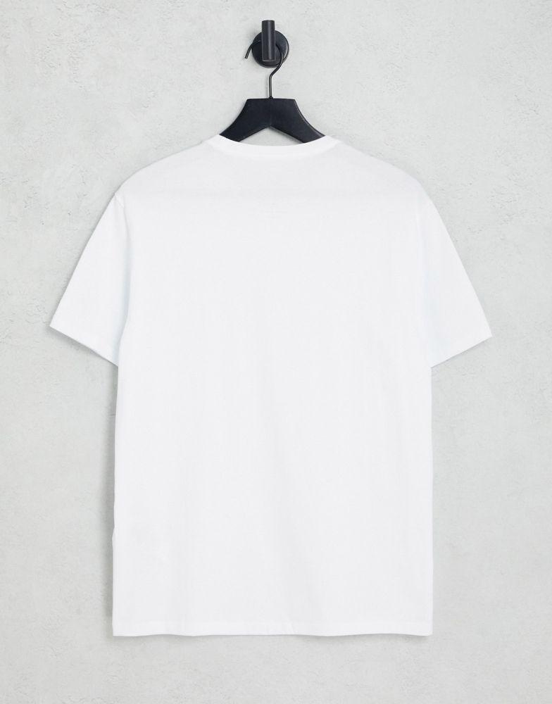 Armani Exchange block AX print t-shirt in white商品第2张图片规格展示
