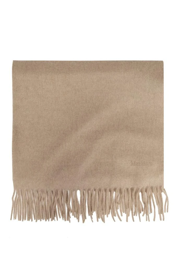 商品Max Mara|Max Mara Logo Embroidered Fringed Scarf,价格¥3449,第1张图片