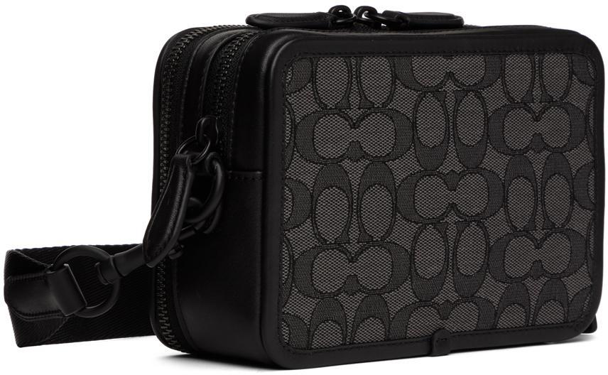 商品Coach|Black & Gray Charter Crossbody Messenger Bag,价格¥2335,第5张图片详细描述