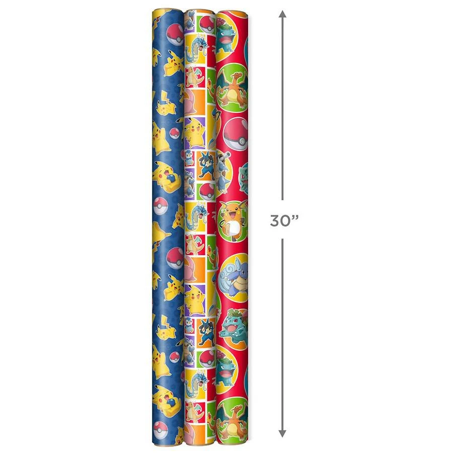 商品Hallmark|Pokemon Wrapping Paper with Cutlines on Reverse,价格¥127,第4张图片详细描述