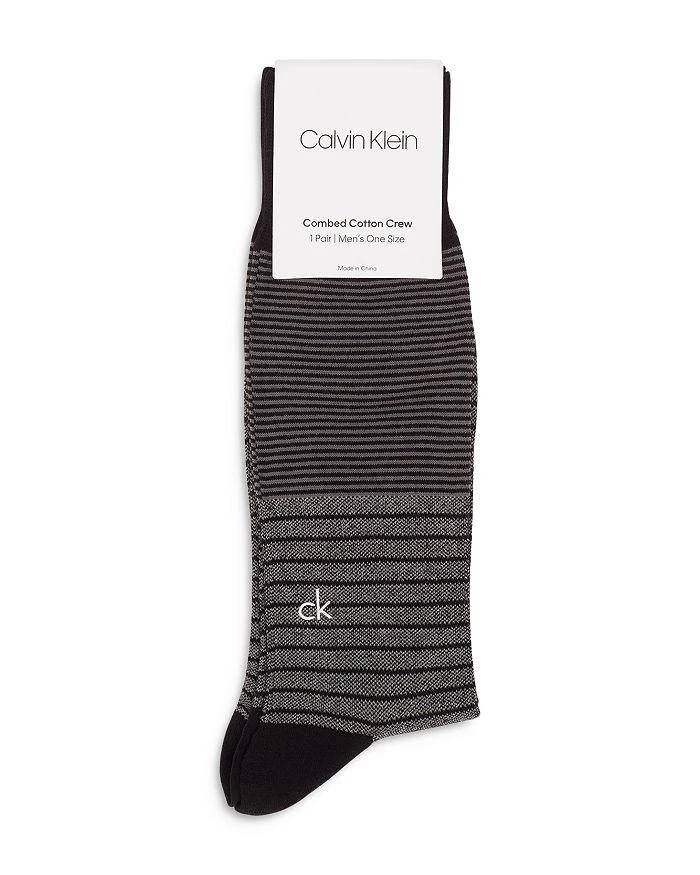 商品Calvin Klein|Cotton Blend Color Blocked Stripe Dress Socks,价格¥105,第2张图片详细描述