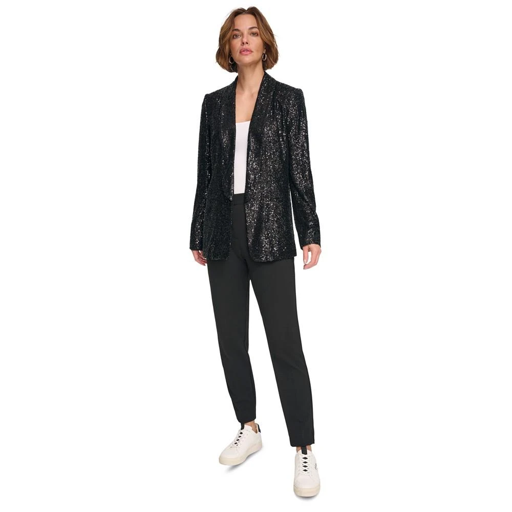 商品DKNY|Women's Sequin Open-Front Shawl-Collar Blazer,价格¥379,第1张图片