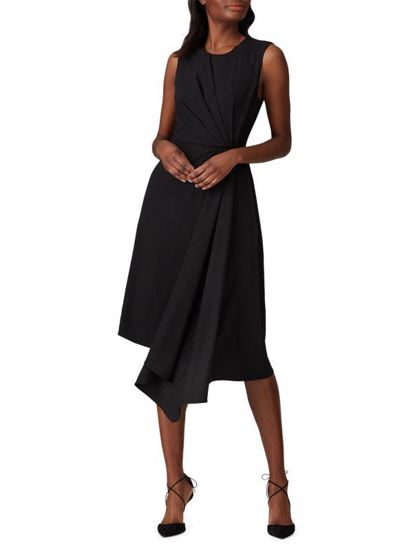 ワンピース Hdxuly Pleats Asymmetry Dress(Black) プリーツアシメントリードレス（ブラック）