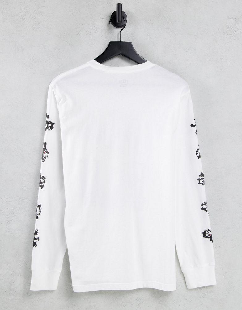 Levi's x felix the cat capsule long sleeve t-shirt in white with large logo商品第2张图片规格展示