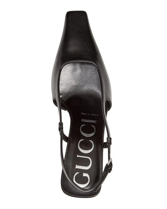 商品Gucci|Women's Slingback Square Toe Pumps,价格¥6928,第4张图片详细描述