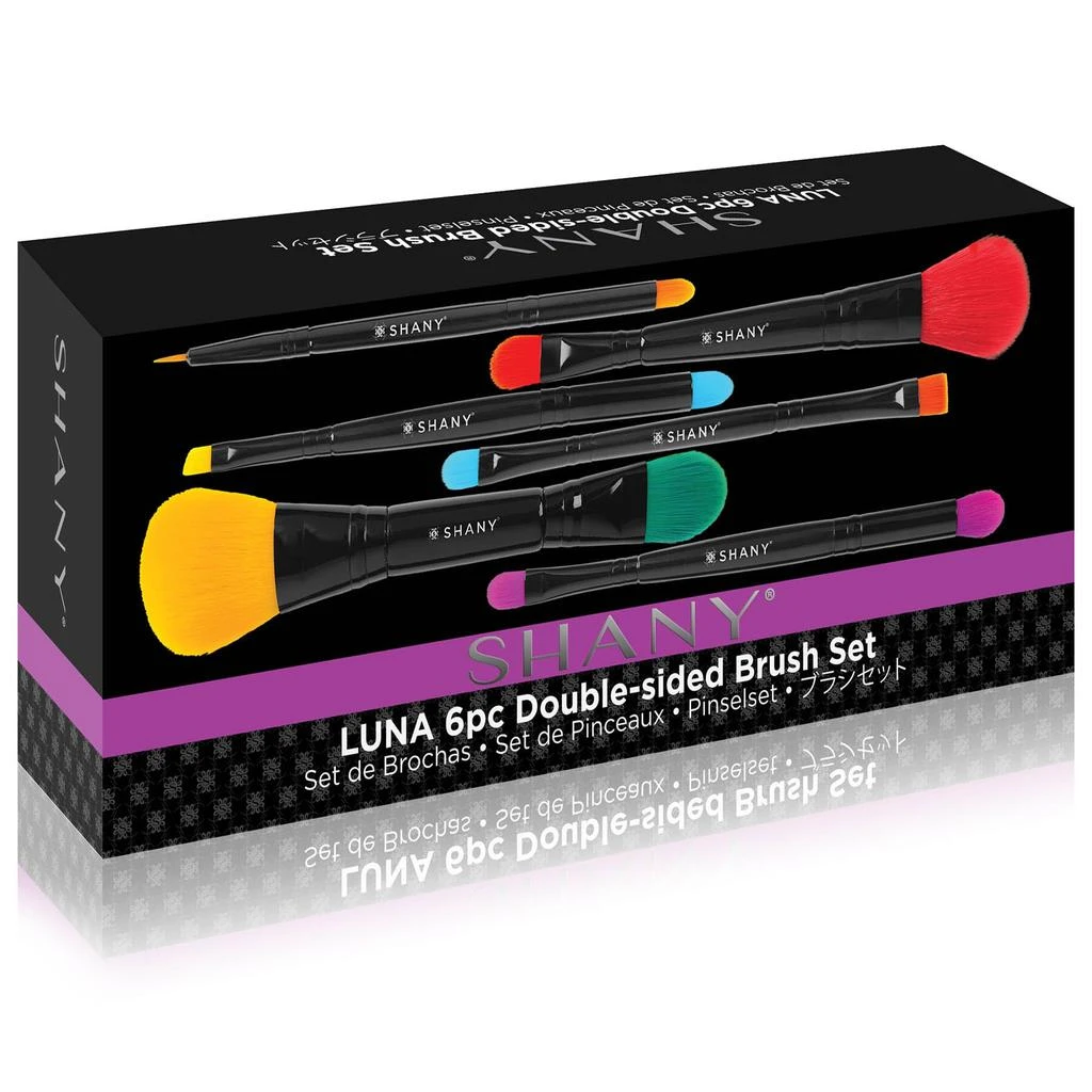 商品SHANY|LUNA - 6 PC Double Sided Travel  Makeup Brush Set with Pouch,价格¥111,第2张图片详细描述