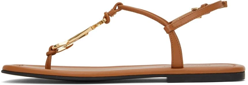 商品JW Anderson|Tan Logo Flat Sandals,价格¥994,第3张图片详细描述