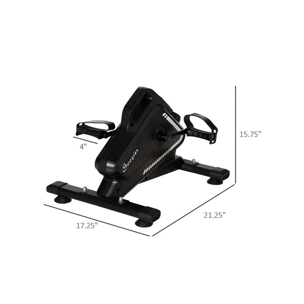 商品Soozier|Under Desk Bike Pedal Exerciser Magnetic Mini Exercise Bike 5 Levels Adjustable Resistance Rehabilitation with LCD Display for Home/Office, Black/White,价格¥756,第2张图片详细描述