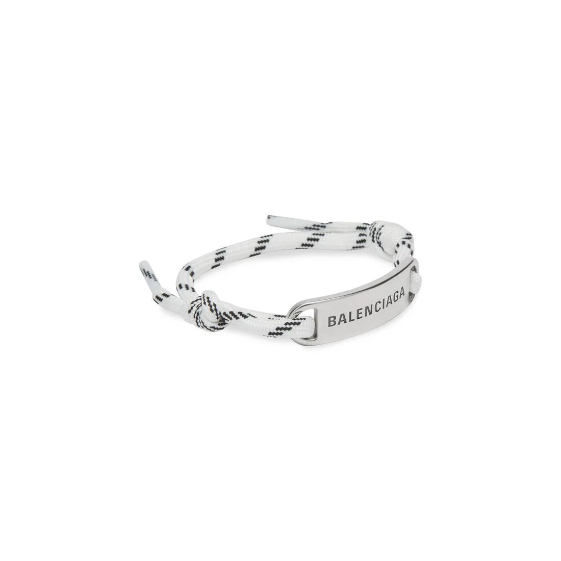 商品Balenciaga|【预售】 巴黎世家 24秋冬 男士 手镯 Plate Bracelet in White 656418TVX4S5247,价格¥2744,第1张图片
