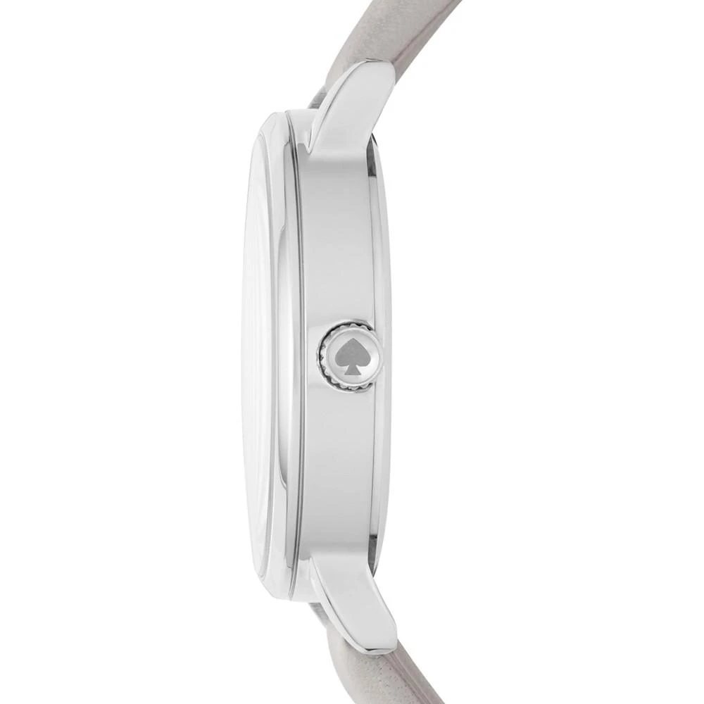 商品Kate Spade|Women's Metro Clocktower Gray Leather Strap Watch 34mm KSW1141,价格¥831,第2张图片详细描述