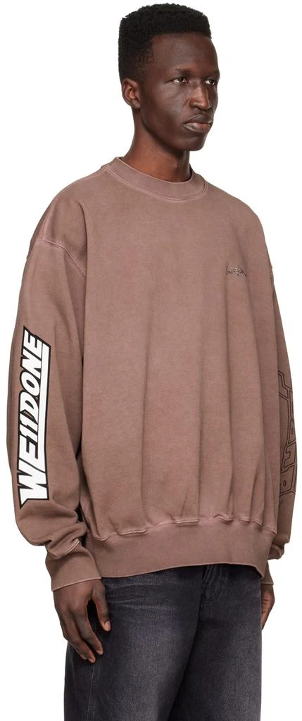 商品We11done|Brown Cotton Sweatshirt,价格¥914,第2张图片详细描述