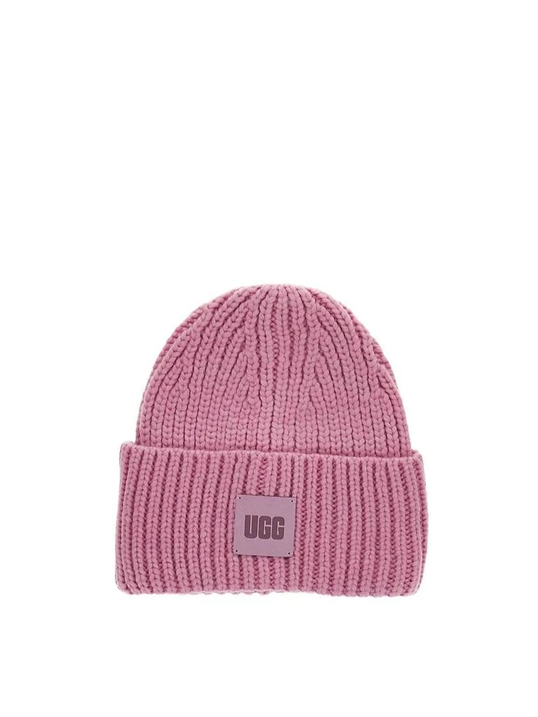 商品UGG|Chunky Ribbed Beanie with Logo,价格¥441,第1张图片