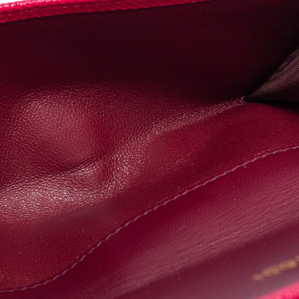 商品[二手商品] BVLGARI|Bvlgari Fuchsia Leather Bvlgari Trifold Wallet,价格¥1458,第4张图片详细描述