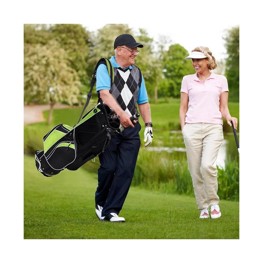 商品Costway|Golf Stand Cart Bag Club w/6 Way Divider Carry Organizer,价格¥650,第2张图片详细描述