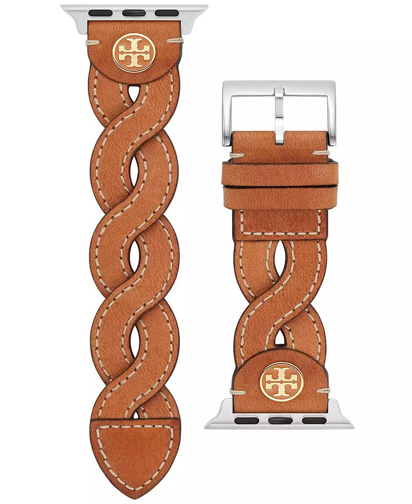 商品Tory Burch|Women's Luggage Braided Leather Band for Apple Watch® 38mm/40mm,价格¥970,第1张图片