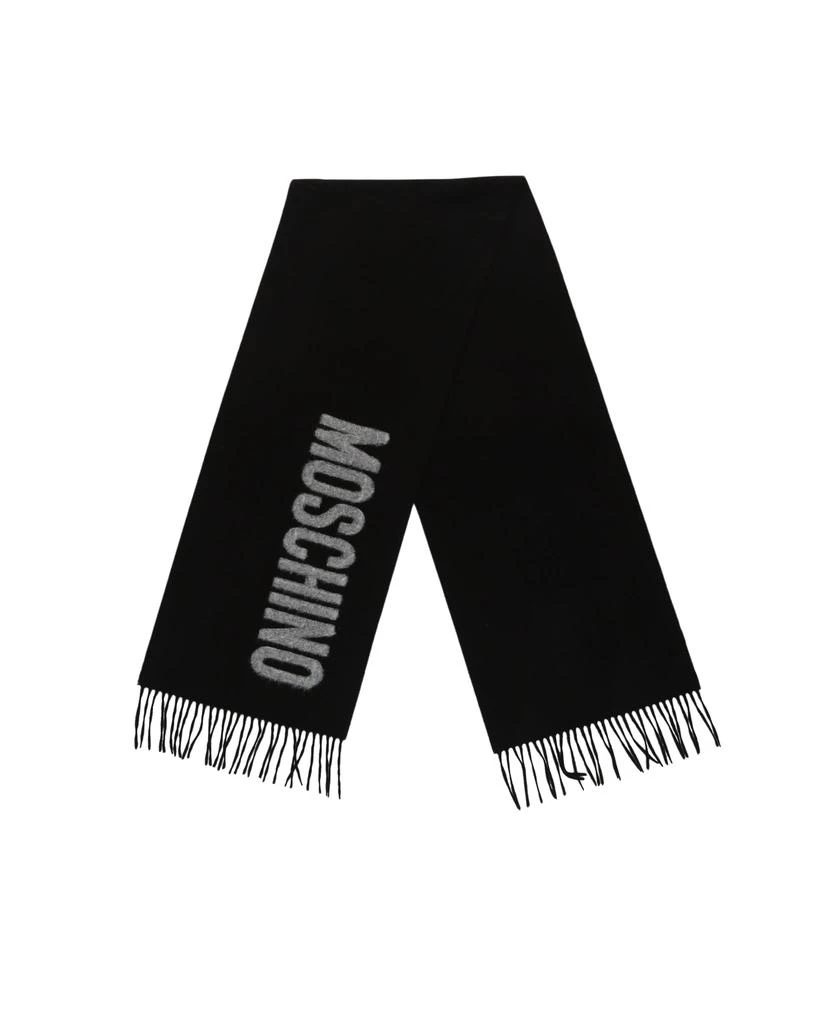 商品Moschino|Logo Fringe Wool Scarf,价格¥677,第2张图片详细描述