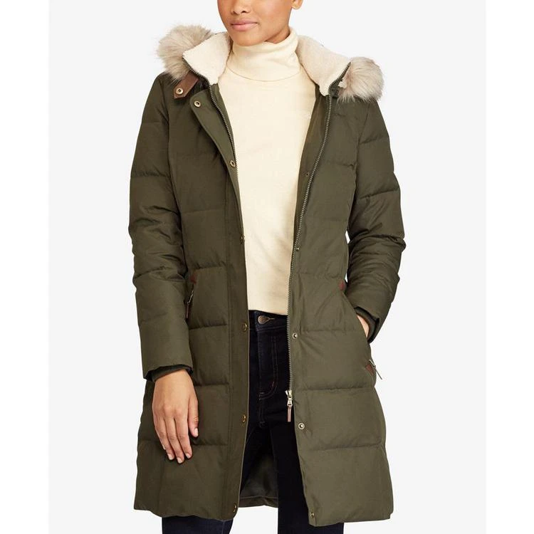 商品Ralph Lauren|Petite Faux-Fur-Trim Quilted Puffer Coat,价格¥1234,第2张图片详细描述