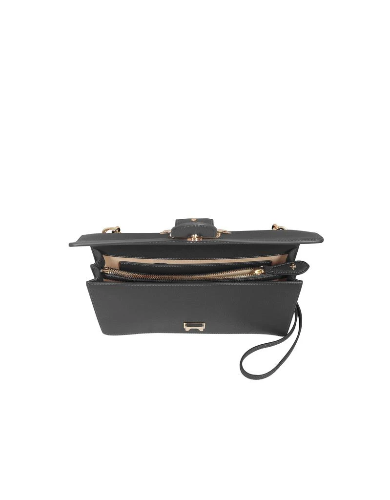 商品PINKO|Black Grainy Leather Love Classic Simply Shoulder Bag,价格¥1934,第2张图片详细描述