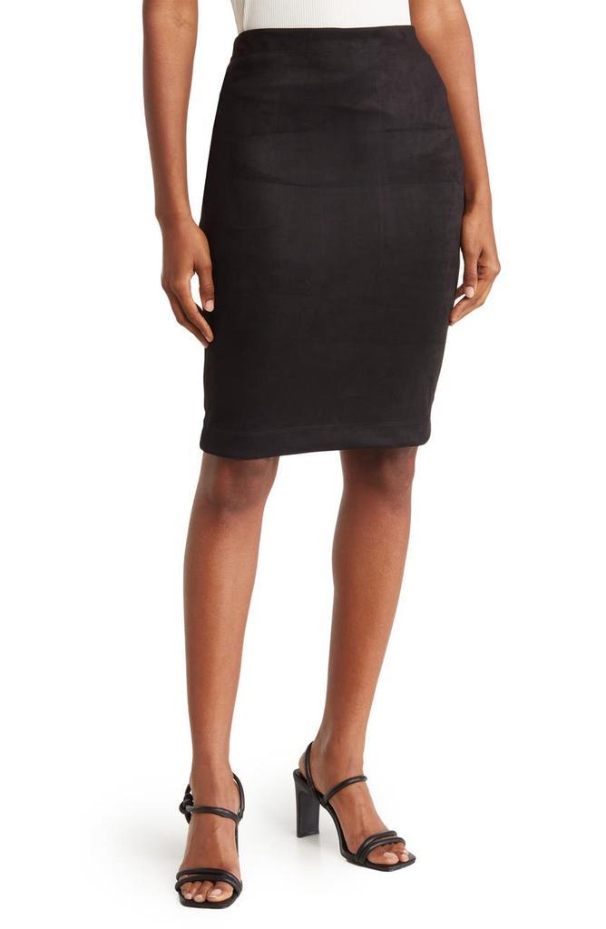 商品Tahari|Faux Suede Pull-On Pencil Skirt,价格¥222,第3张图片详细描述