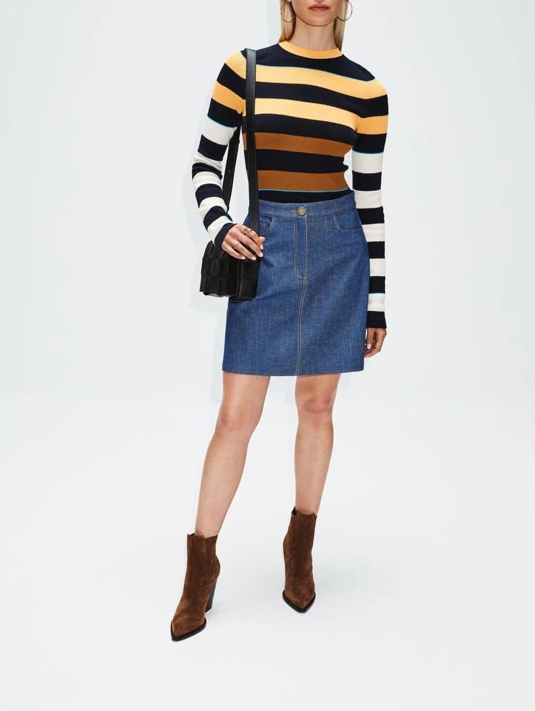 商品Carolina Herrera|Denim Mini Skirt with Front Fly,价格¥1128,第2张图片详细描述