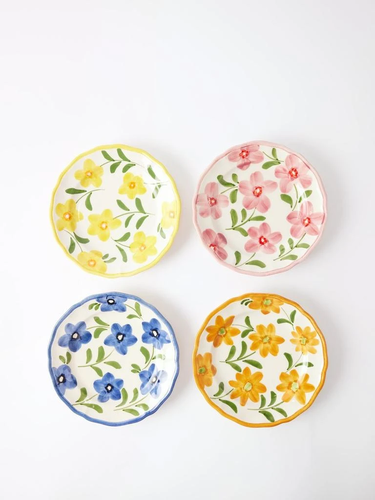 商品Les Ottomans|Set of four hand-painted ceramic side plates,价格¥1521,第1张图片