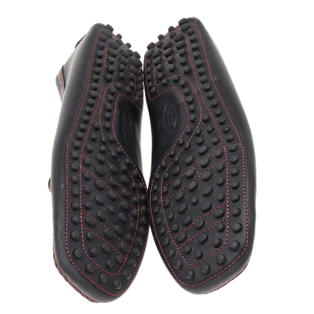 Tod's For Ferrari Black Leather Slip On Loafers Size 38 商品
