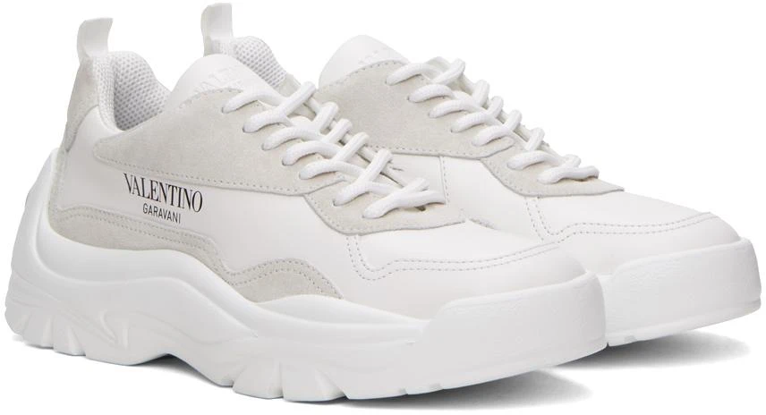 商品Valentino|White Gumboy Calfskin Sneakers,价格¥6821,第4张图片详细描述