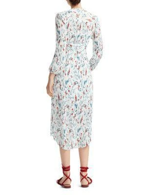 商品Maje|Rasiona Pleated Floral-Print Midi Dress,价格¥1946,第2张图片详细描述