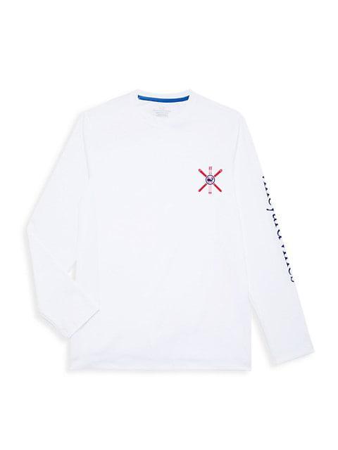 商品Vineyard Vines|Little Boy's & Boy's Ski Flag Long-Sleeve Harbor Performance T-Shirt,价格¥309,第1张图片