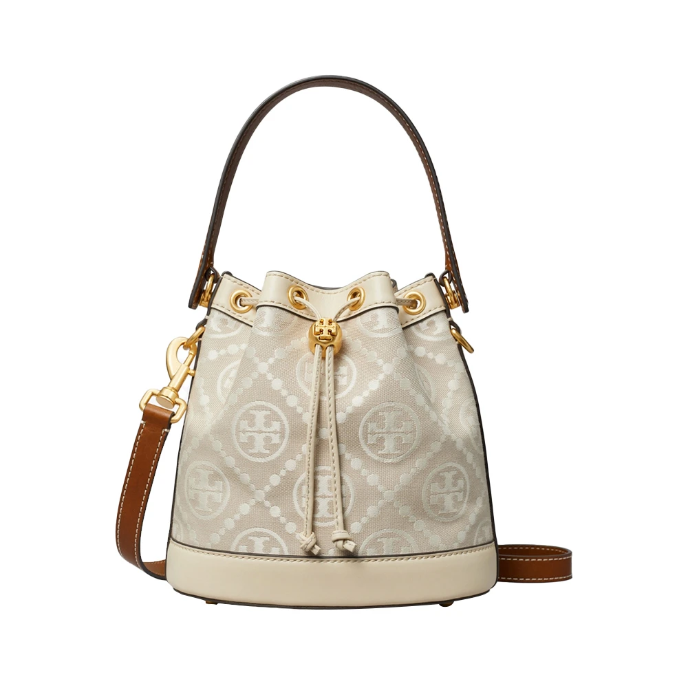 商品Tory Burch|TORY BURCH 白色女士水桶包 150492-254,价格¥2580,第1张图片