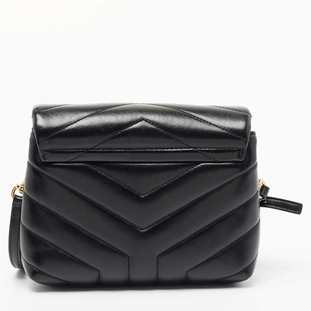 商品[二手商品] Yves Saint Laurent|Saint Laurent Black Matelassé Leather Toy Loulou Crossbody Bag,价格¥10720,第4张图片详细描述